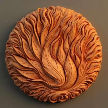 Patterns and decorations stl flames 4 3d model